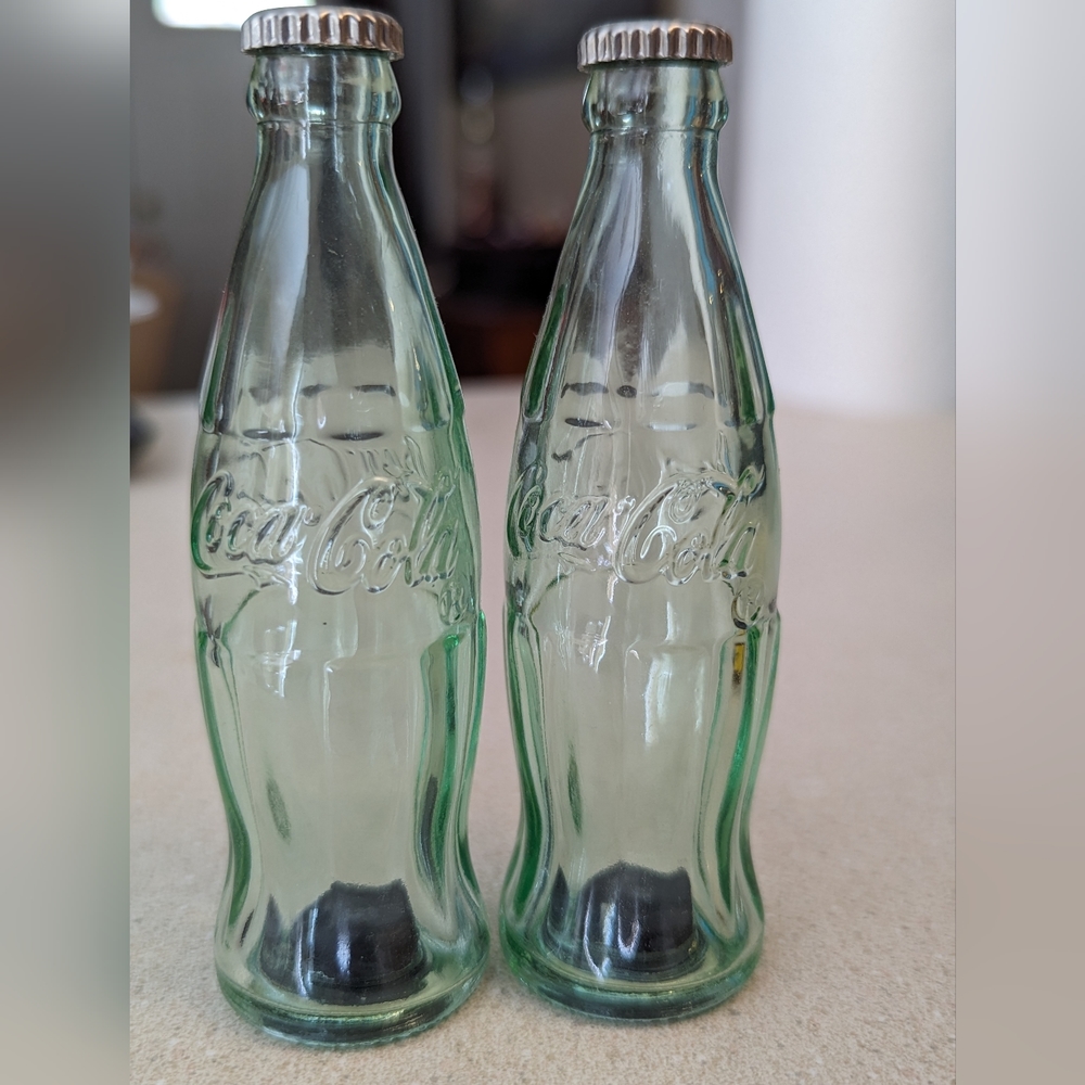 Coca-Cola glass salt & pepper shakers